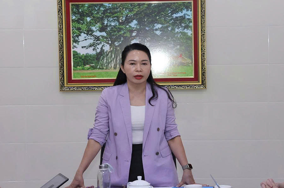 Trưởng ban Văn hóa - Xã hội HĐND tỉnh Đào Thị Anh Nga kết luận buổi làm việc.